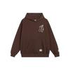 Li Ning Bad Five Letter And Number Print Loose Pullover Hoodie Unisex Hoodies Milk-Coffee-Brown AWDSH75-4