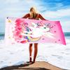 1pcs Rainbow Unicorn Beach Towel Microfiber Absorbent  Swimming Towel Lightweight Quick Drying Pool Towel Perfect for Boys Girls