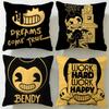Bendy and the Ink Machine Cushion Cover Soft & Easy-Wash Pillow Case – Versatile for Couch, Bed, Travel and Office