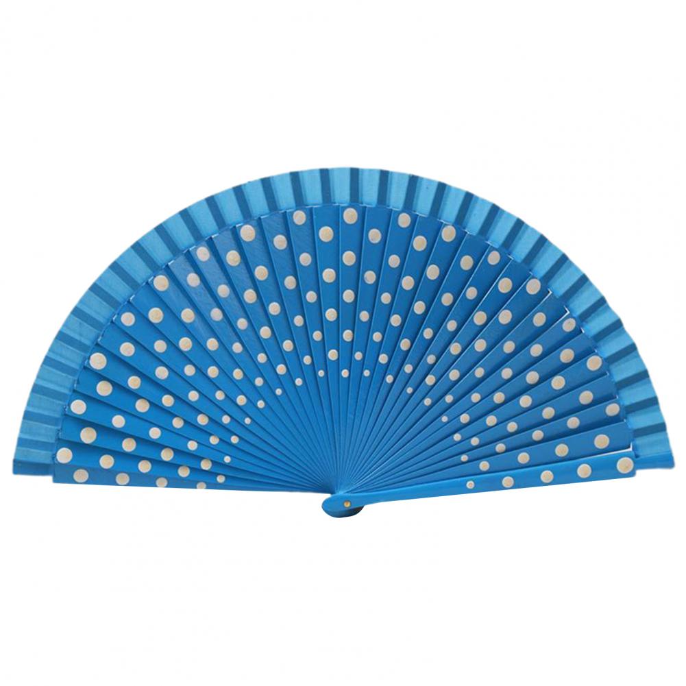 Складной веер  Привлекательный точечный узор Декоративный веер  Декоративный веер китайского типа