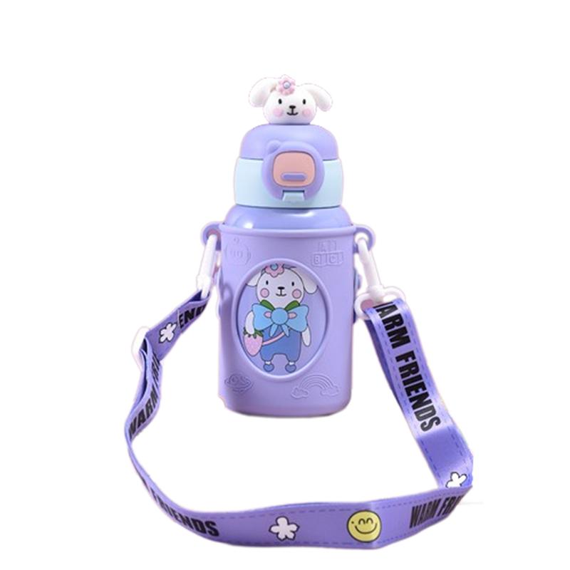 Pattern Cartoon 450ml Children Stainless Steel Insulated Cup Sippy Cup Kids Gift
