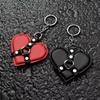 Y2K Rivet Heart Bag Charm Gothic Bag Pendant Fashion Leather Heart Keychain  Backpack Decor