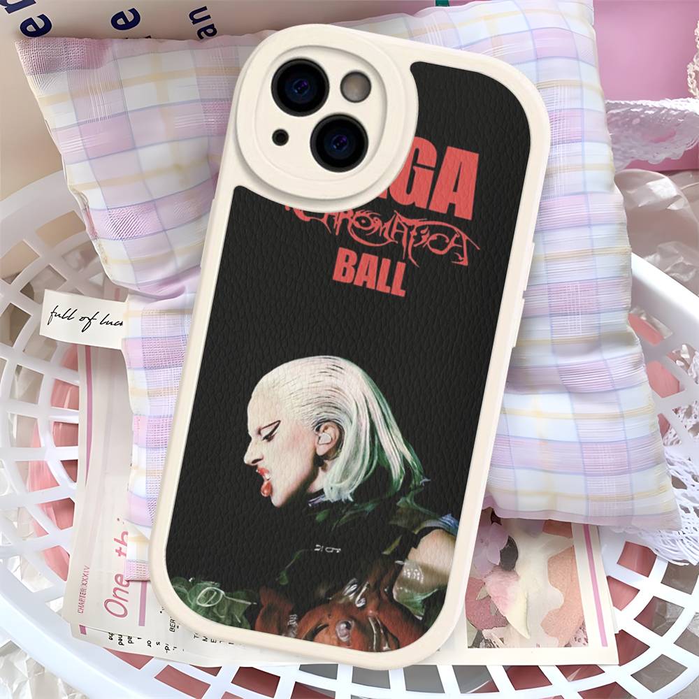 

Singer L-Lady G-Gaga For iPhone 16 15 14 16E 13 12 11 Pro Max Plus Phone Leather Case iPhone 16