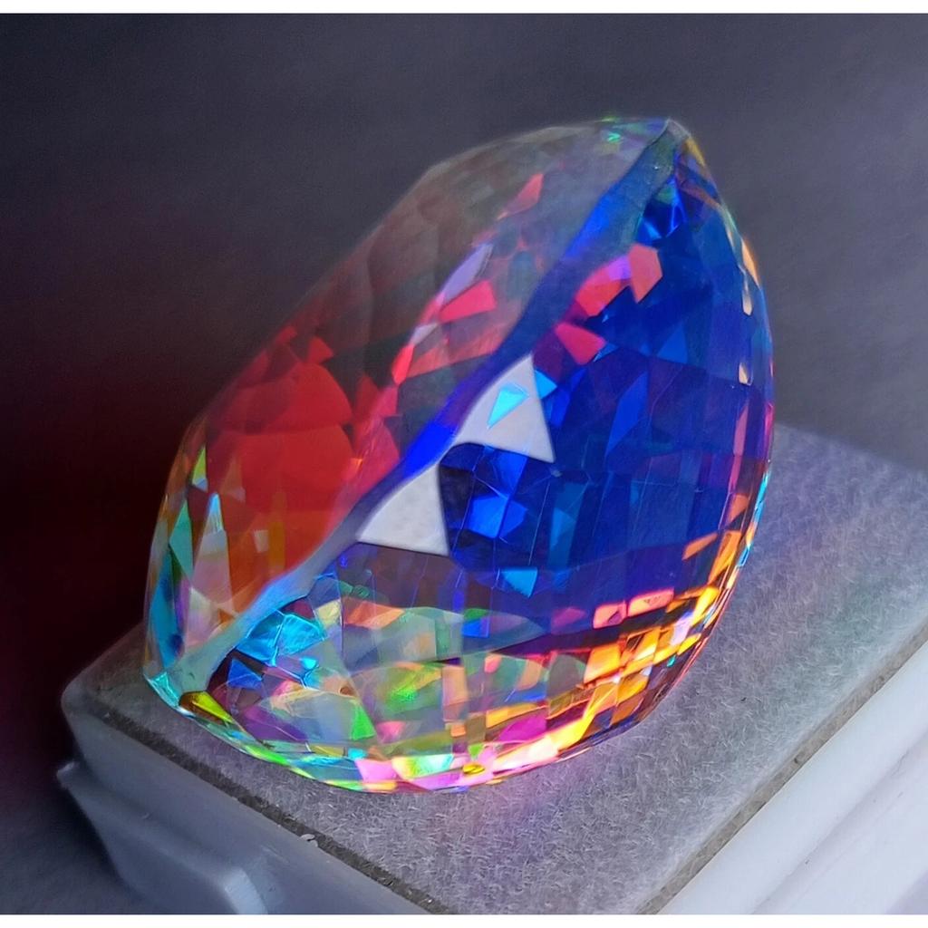 Mystic Topaz Rainbow Natural 67.85 Ct Oval Cut Excellent Certified Gemstone