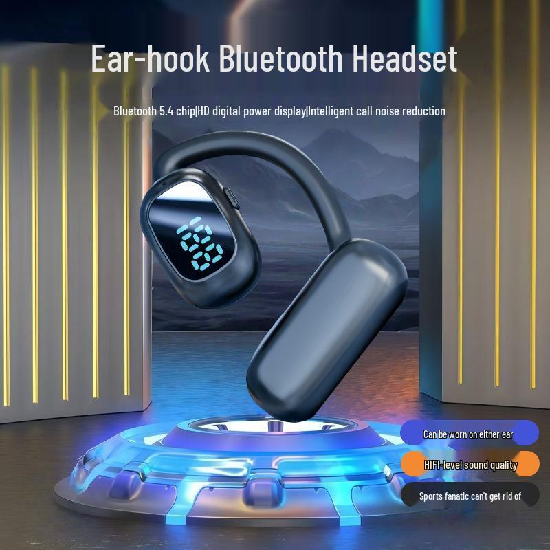 D31 Rotatable Wireless Bluetooth Earbuds with Clip-on Design and Digital Display