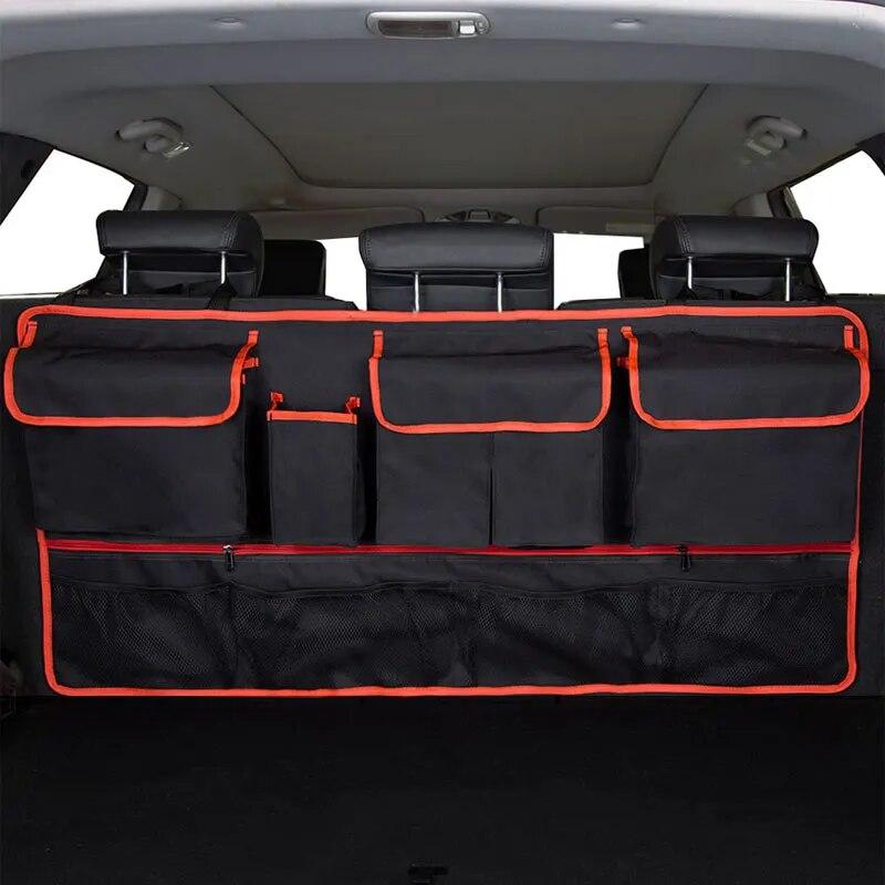 Car Trunk Organizer With 9 Pockets Large Capacity Storage Bag Backseat Oxford Cloth Backseat Stowing And Tidying Car Accessories