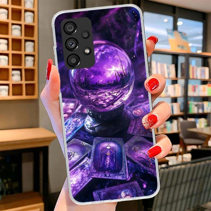 Witch Tarot Card Phone Case For Samsung Galaxy A12 A22 A32 A52 A72 A02S Phone Case Note 20 Ultra 10 S10 Plus A51 A71 A50S A20S A