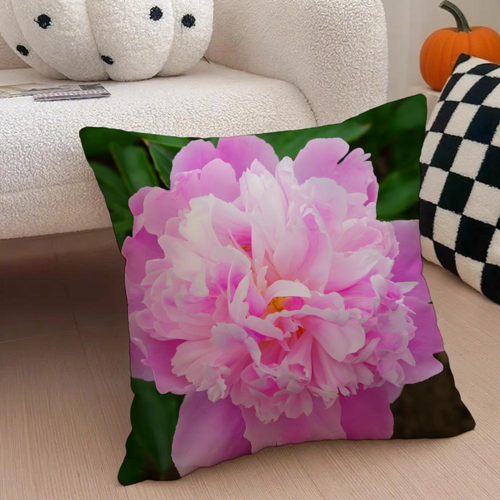 

cheerful Natural Flowers in Photography Cushion Cover Throw Pillow Cover Hidden Button Durable Polyester Chair Cushion 30X30cm
