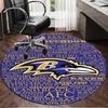 Baltimore Logo Art Round Rug for Livingroom,Bedroom, Palyroom, Chair Rug, Area rug, Circle Carpet, Large Size Fan Christmas gift