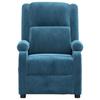 VidaXL Fauteuil de massage Bleu Velours 342420