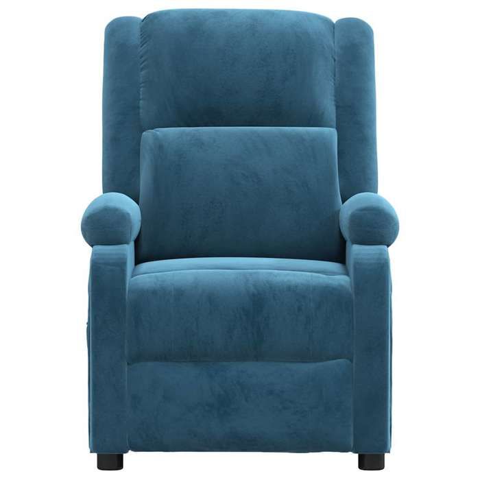 VidaXL Fauteuil de massage Bleu Velours 342420