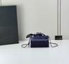 25C Nový LP Make-up Box Taška Sametová Rukojeť Hedvábný Řetízek Crossbody Půlměsíc