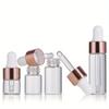 5pcs 1ml 2ml 3ml 5ml Clear Mini Glass Dropper Bottles Small with Glass Eye Dropper for Essential Oils Sample Traveling