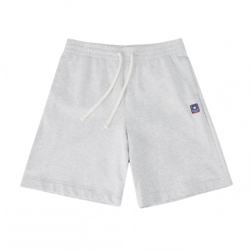 Converse Box Logo French Terry Shorts Light Retro Gray Mcj788 Ggn