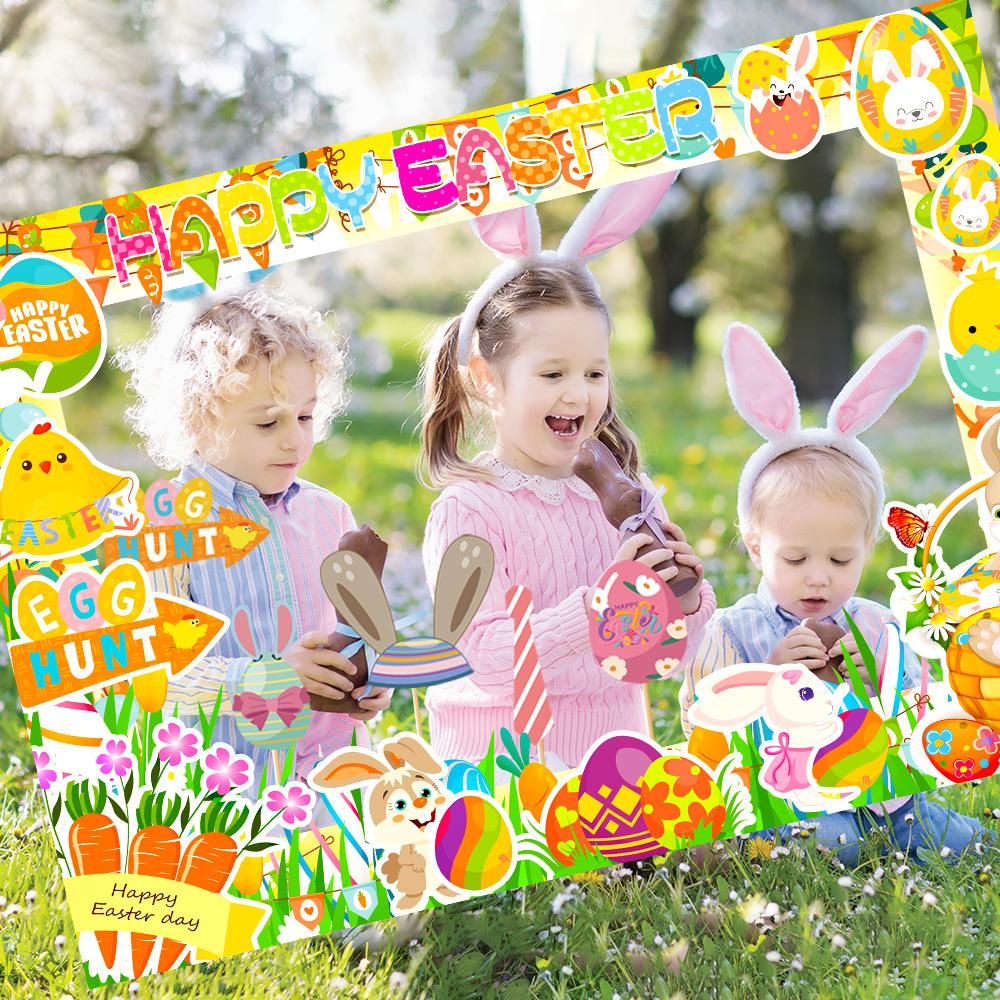 Easter, Cartoon, Cute Rabbit, Chick, DIY Funny, Handheld Photo Props, Decorative Items