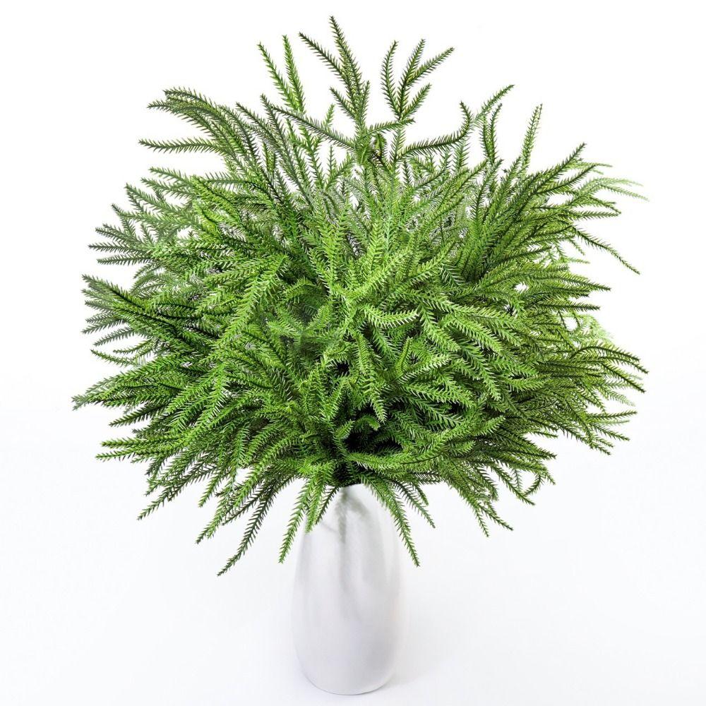 Plastic Artificial Norfolk Pine Branches DIY Wreath Christmas Pine Stem Christmas