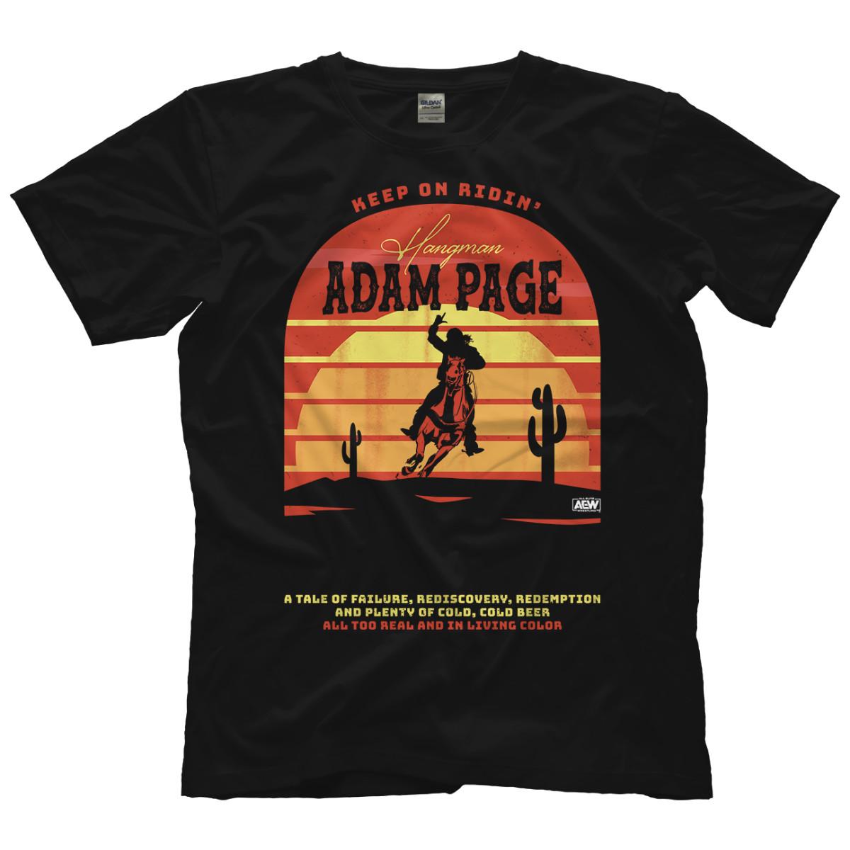 Hangman Adam Page - Sunset AEW Official T-Shirt S разноцветный
