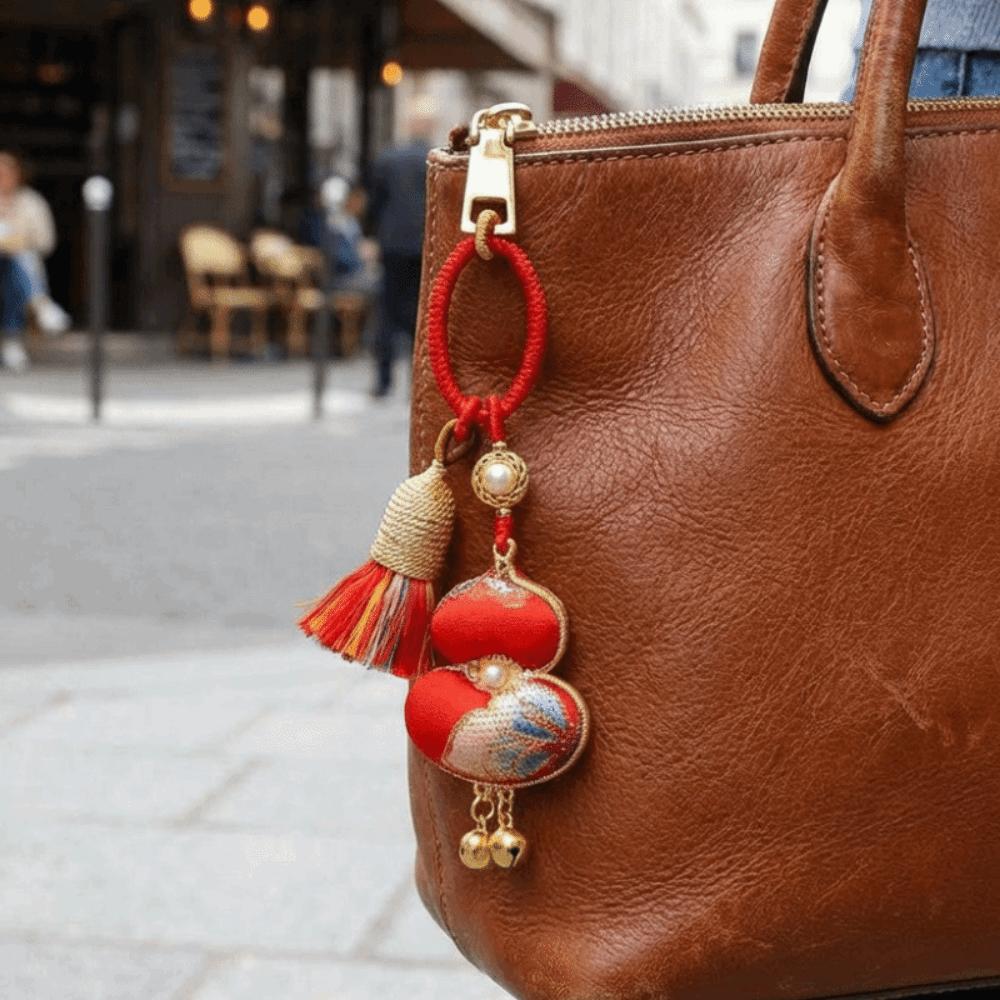 Blessing Woven Tassel Bag Pendant Handmade Hanging Ornaments Gourd Key-chain  Bag Charm