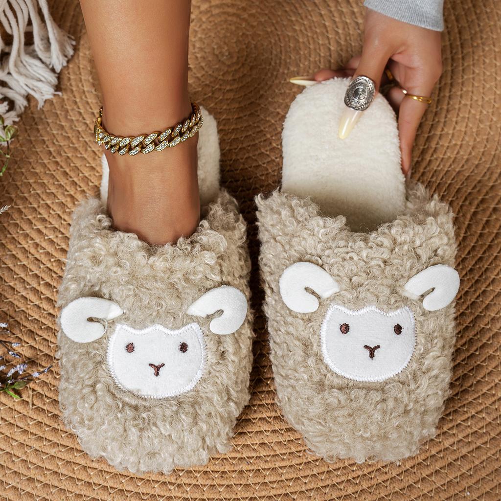 Cat cotton slippers women's autumn and winter home indoor universal soft bottom non-slip silent warm cartoon fluffy slippers