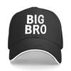 BIG BRO Letter Print Adjustable Snapback Hat  Unisex Baseball Cap with Lettering Breathable SixPa Sandwich Baseball Cap