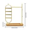 1 Desktop Solid Wood Base Jewelry Rack Suitable for Organizing and Storing Watches, Earrings, Bracelets, Necklaces, Etc