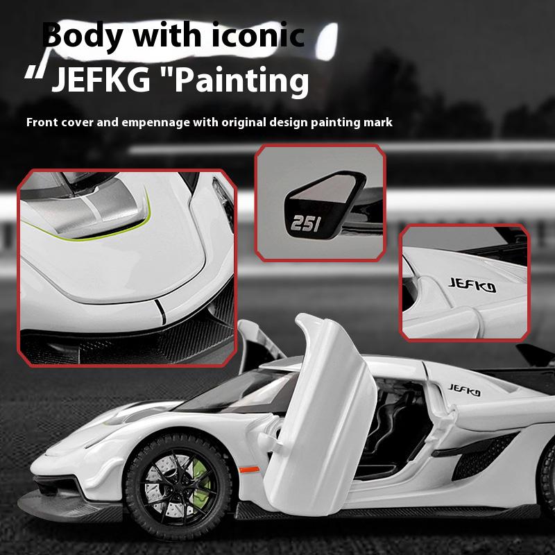 1:32 Cool Simulated Sports Car Alloy Model, High-Quality Alloy Material, Simulated Sound Effect, Return To Power