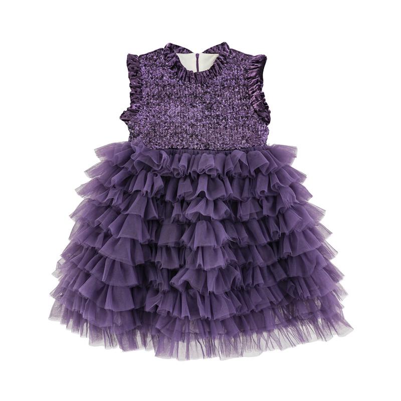 YouYou Girls' Sequin Mesh Princess Dress (Winter 2025)