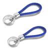 PU Leather Braided Rope Ring Fits DIY Circle Pendant Key Chain Holder Car Key Ring for Men and Women QL-BK