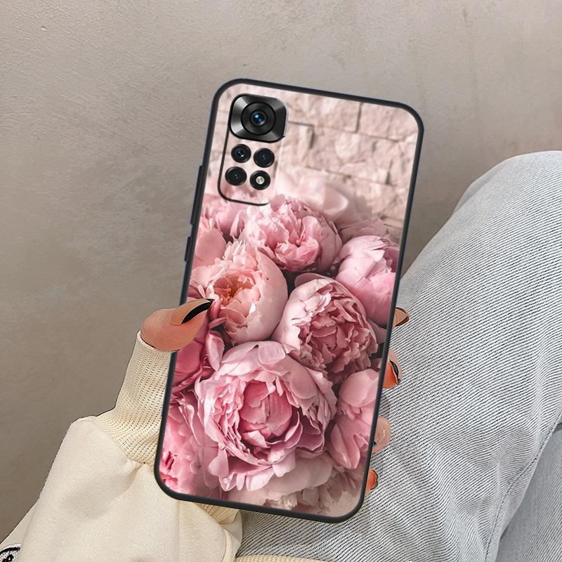 Elegant Pink Purple Peony Flower For Xiaomi Redmi Note 14 10 11 12 13 15 Pro Plus Case Cover For Redmi 15 15C 14C 10C 12C 13C