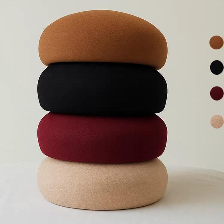 French Retro Wool Hardtop Fedoras Hat Women Ladies Autumn Winter Keep Warm Felt Beret Party Weddings Church Elegance Pillbox Hat