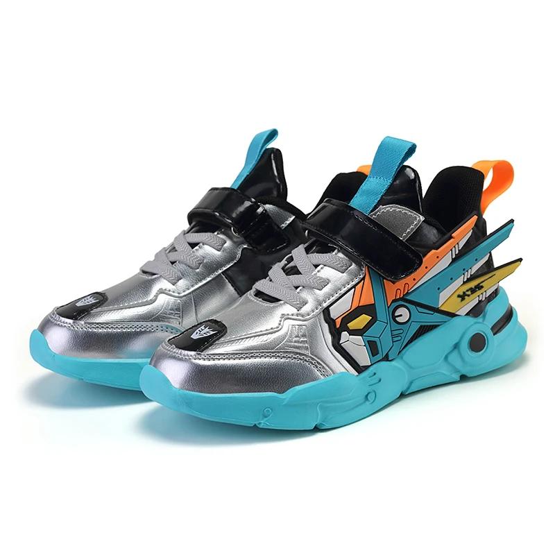 

Kids Sneakers Boys Sports Running Shoes Anti-Skid Leather Fashion Tennis Walking Footwear Comfort Children Casual Athletic Shoes 28 синий