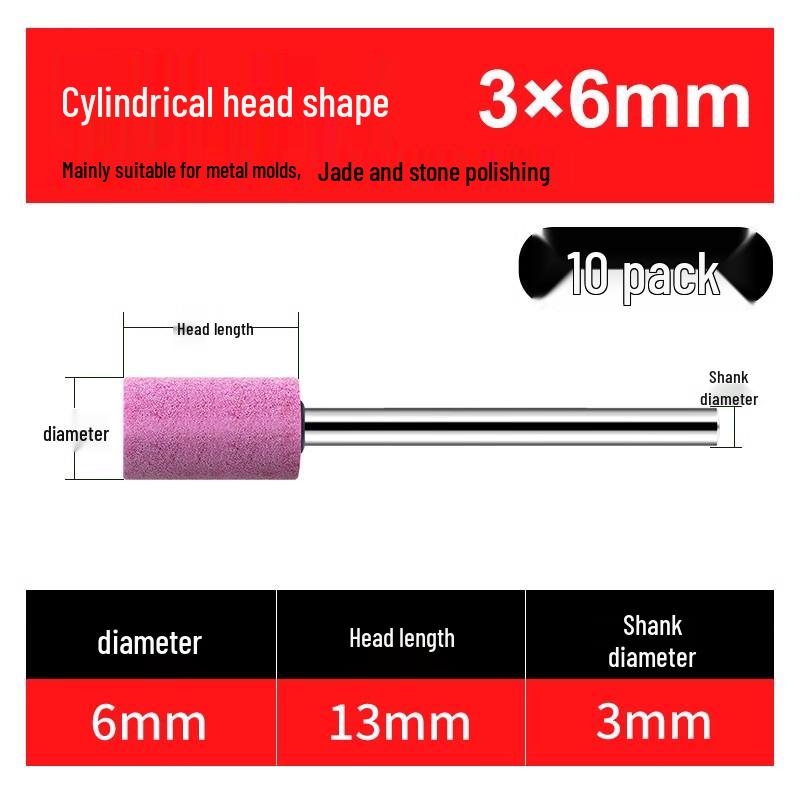 Flint 3mm Blue Corundum Grinding Wheel Head for Metal Rust Removal & Polishing, Electric Drill Grinder Attachment.