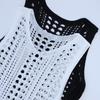 Summer Women's Knitted Hollow Out Tank Top Cover Up Beach Holiday Bikini Outer Short Dress Sun Protection Shirt Beach Dress