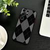 Burgundy White Stripe  Phone Case For Samsung S26,S25,S24,S23,S22,S30,S21,Ultra,Plus,FE 5G Black Soft Cover