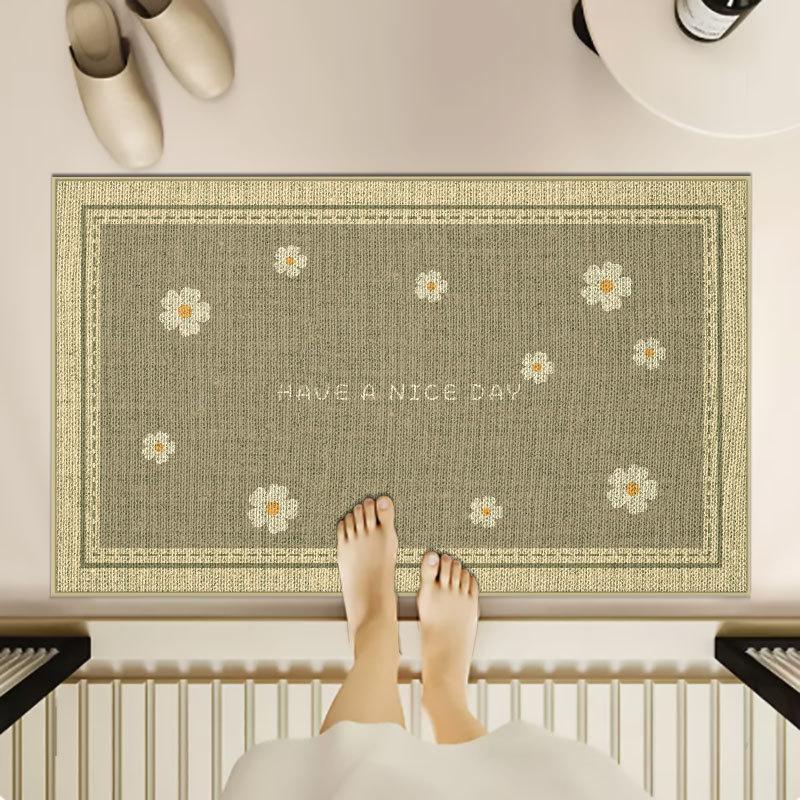 Entrance Door Mat Anti Slip Foot Mat Household Entrance Door Kitchen Mat Absorbent and Dirt Resistant Door Mat