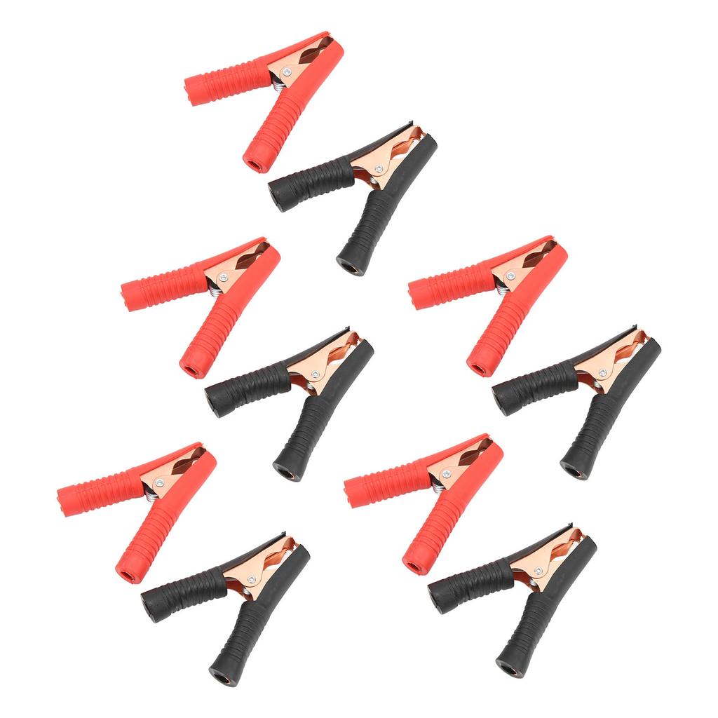 5 Sets Power Inverter Wire Connector Clamps 100A Testing Clip Black Red for Car Truck Batteries