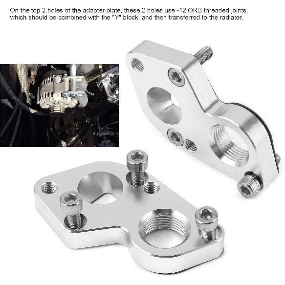 EVGATSAUTO Electric Adapter, Electric Adapter Plates Converts Pump to LS Engine Replacement For LS Engines All Yearsc