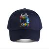 Hello School Crayon Heart Baseball Cap Fashion Unisex Sunhat Womens Outdoor Sports
