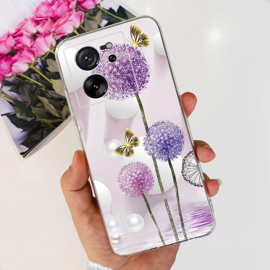 For Xiaomi 13T Pro Case Luxury Painted Back Cover Clear Silicone Phone Case For Xiaomi Mi 13T Pro 13TPro Soft Fundas 6.67'' Bags