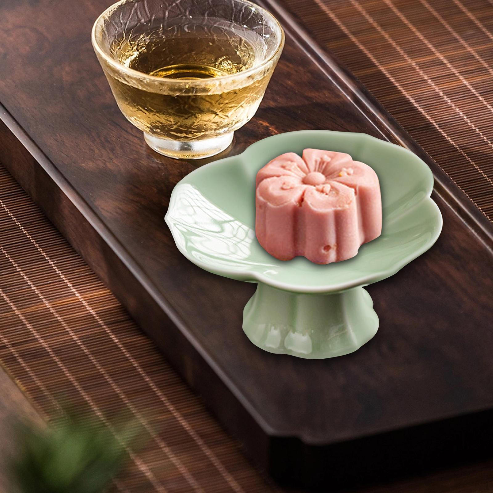 

Керамічний глечик на ніжці Декоративний декор столу Підставка для десертів, тортів для сервірування для вітальні cyan green