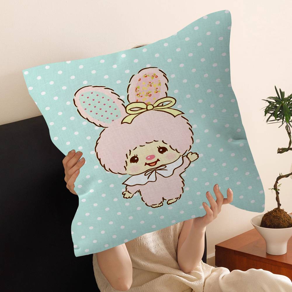 Anime M-Monchhichi pillow cover sofa cushion cover home room decoration children gift