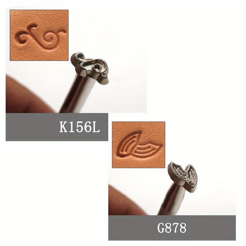 

2pcs DIY Leathercraft Carving and Printing Crafting Tools with Swirl and Floral Patterns for Leatherworking and Metal Stamping