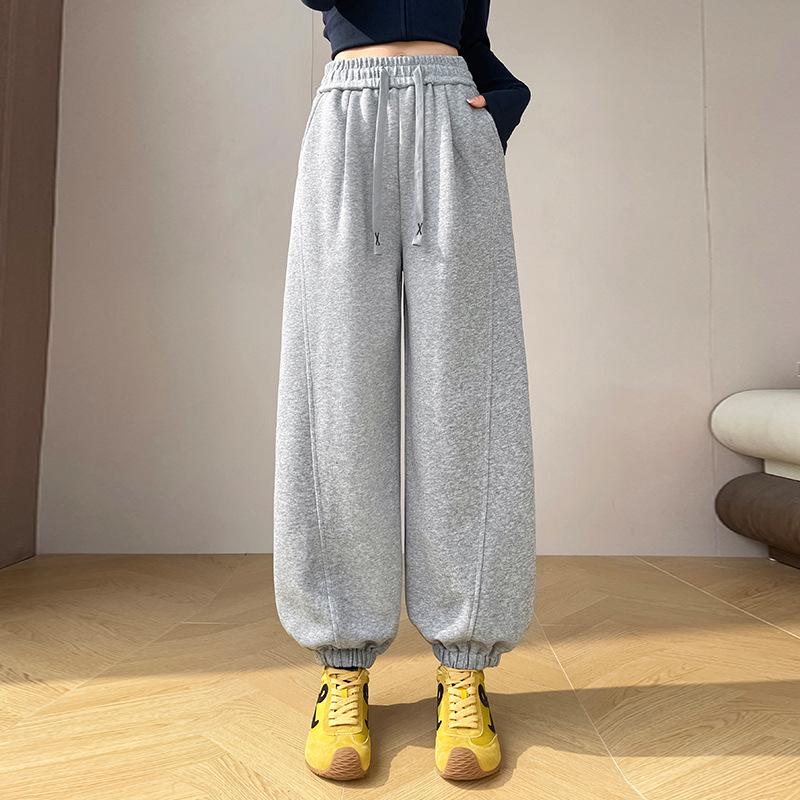 Women's High Waist Wide Leg Sweatpants - Spring 2026 Korean Style Casual Trendy