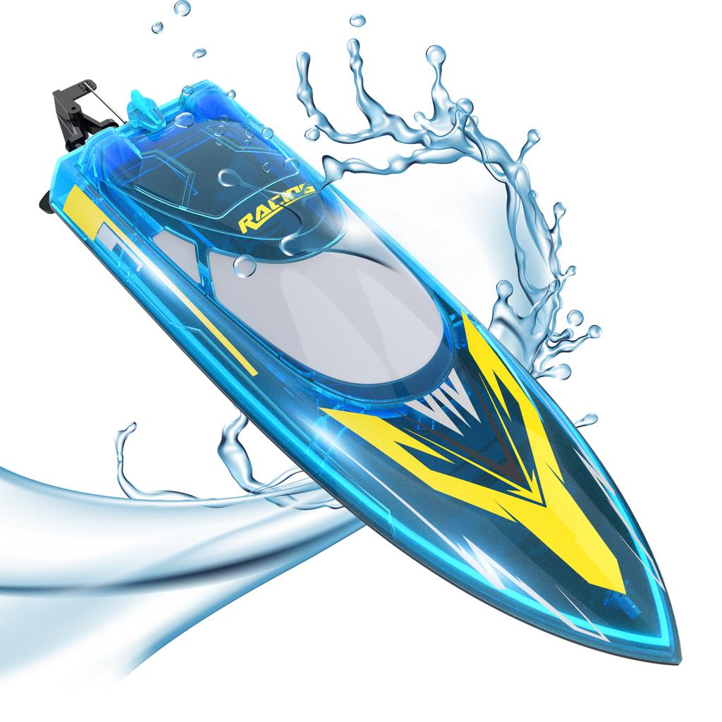 2.4GHz Remote Control Boat 30KM/H High Speed Remote-controlled Speedboat Water Cooling Protection Lo