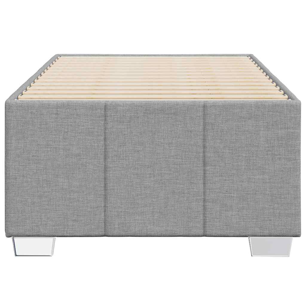 Bed Frame Without Mattress Light Grey 100x200 Cm Fabric