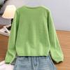 Women's Solid Color Loose Fit Knitted Long Sleeve Top