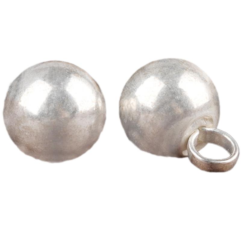 Elegant Silvering Knot Button Bead for Traditional Cheongsam and Shirt Vintage Metal Carved Bead Button for Han Costume