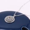 Fashion Women Jewelry 100%925 Sterling Silver Biscuit Shape  Pendant Necklace Kawaii Girl Choker Collar