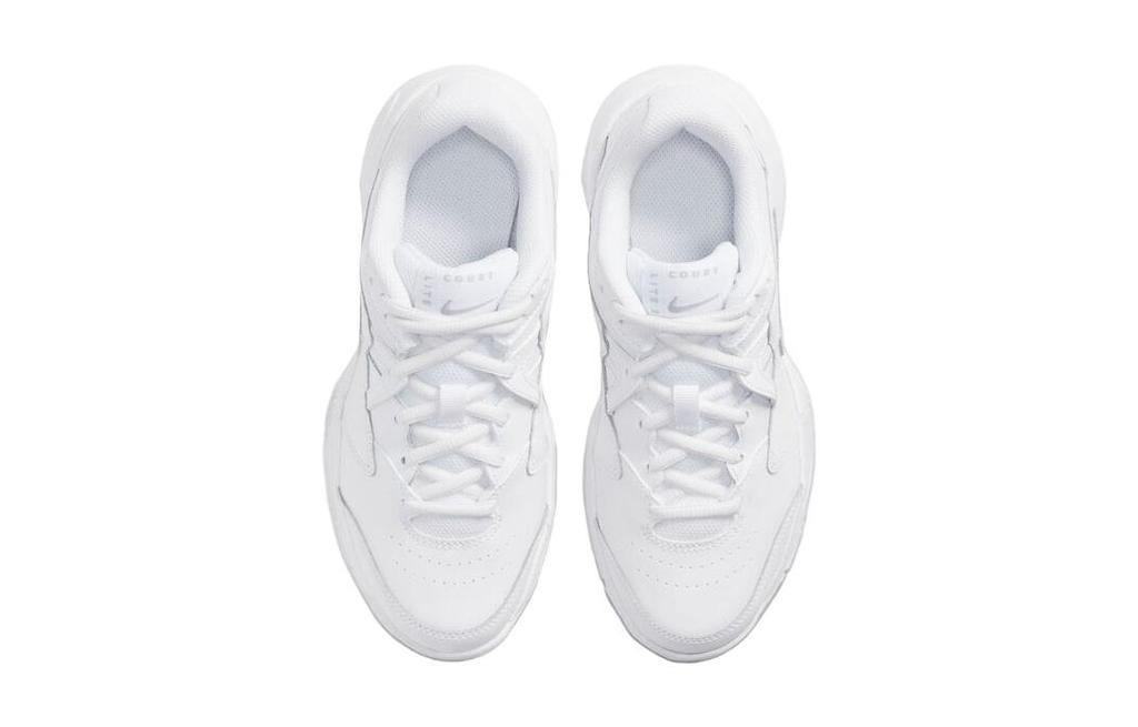 Nike Court Lite 2 Abrasion Resistant Low Top Kids' Training Shoes White Unisex CD0440-105