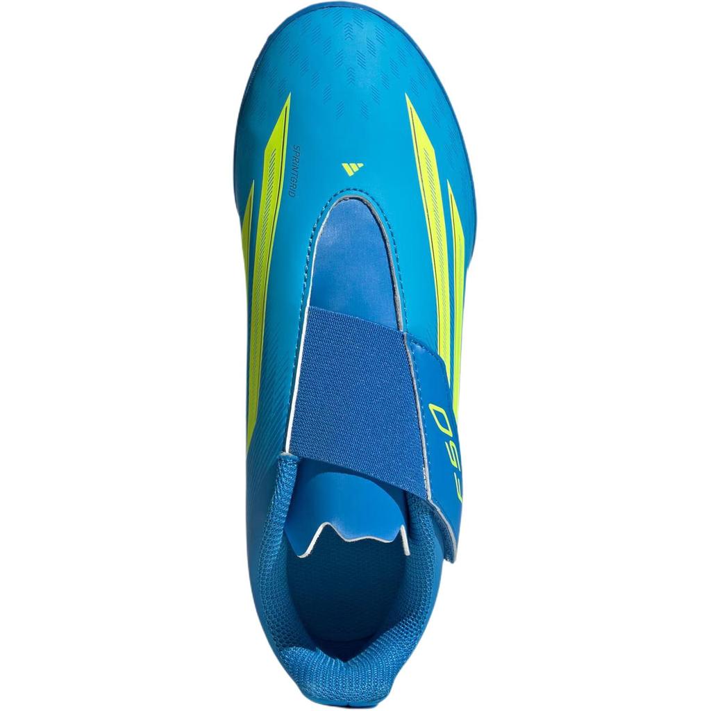 adidas F50 Club Vel TF Comfortable Fit Artificial Turf Outdoor Firm Ground Cleats Low Top Soccer Shoes Bright Blue Kids Sneaker JS1486